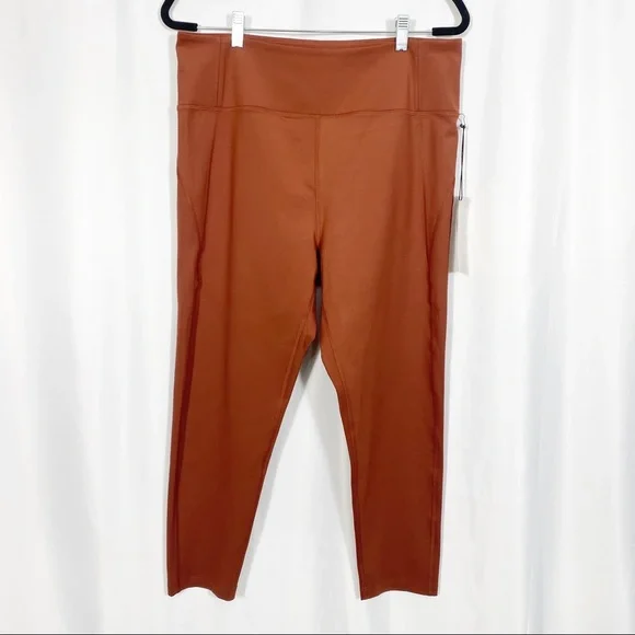 Girlfriend Collective Compressive High Waisted Leggings: Sedona/Ember (Rust) - Picture 2 of 13